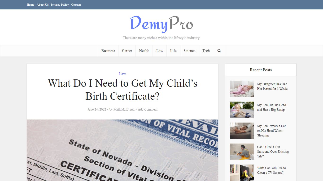 What Do I Need to Get My Child’s Birth Certificate? - DemyPro